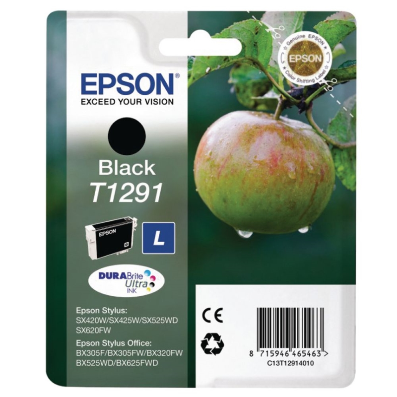 EPSON Cartuccia originale Epson T1291 L mela nero